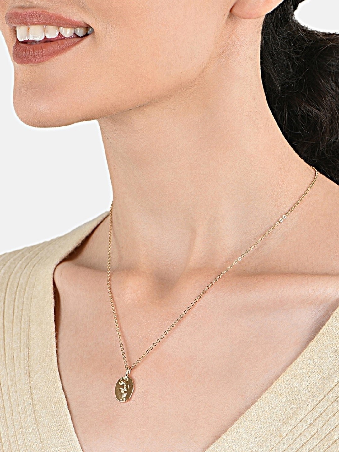 

ToniQ Gold-Plated Charm Necklace