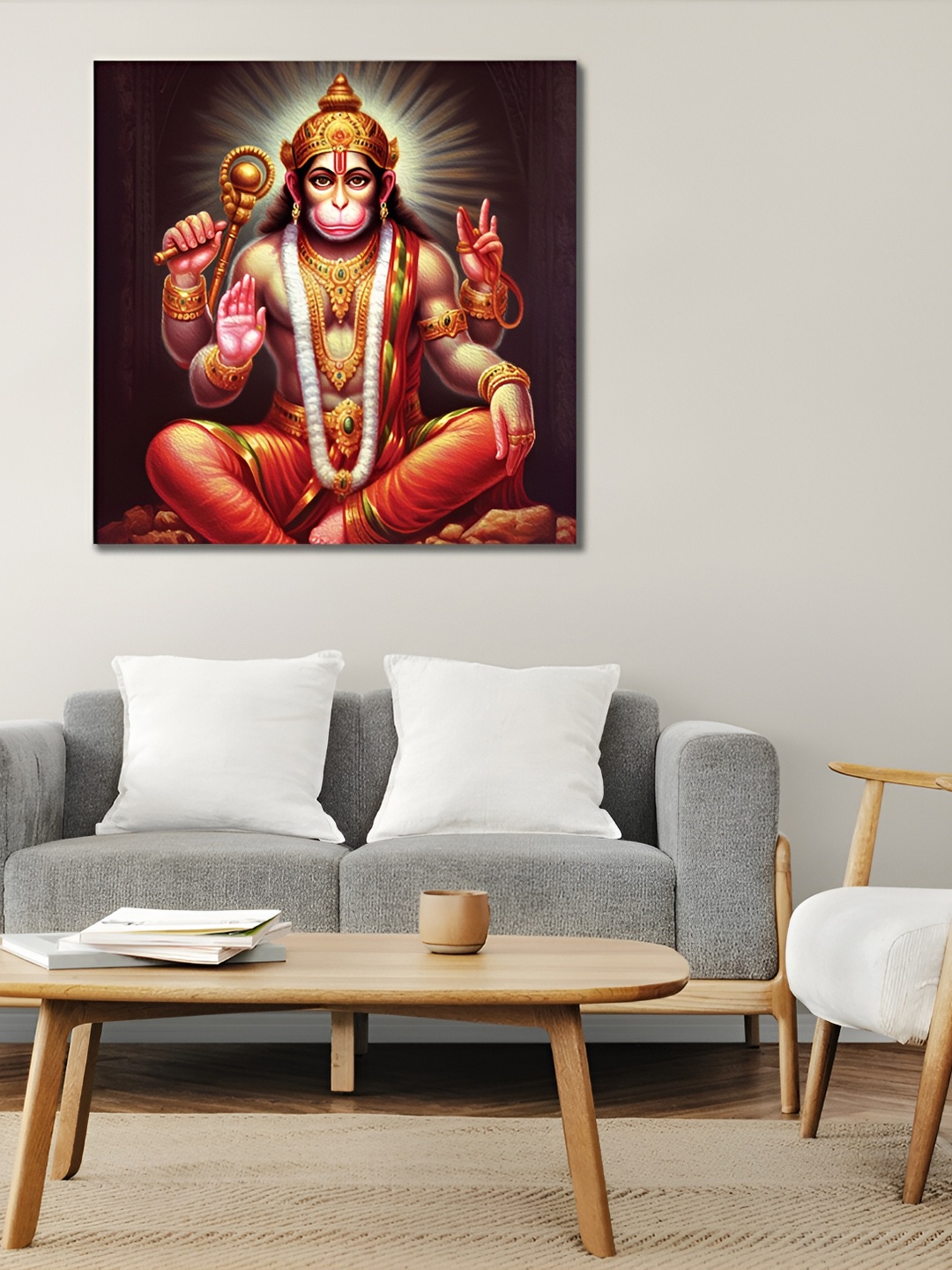 

CVANU Gold-Tone& White Religious Canvas Wall Paintings