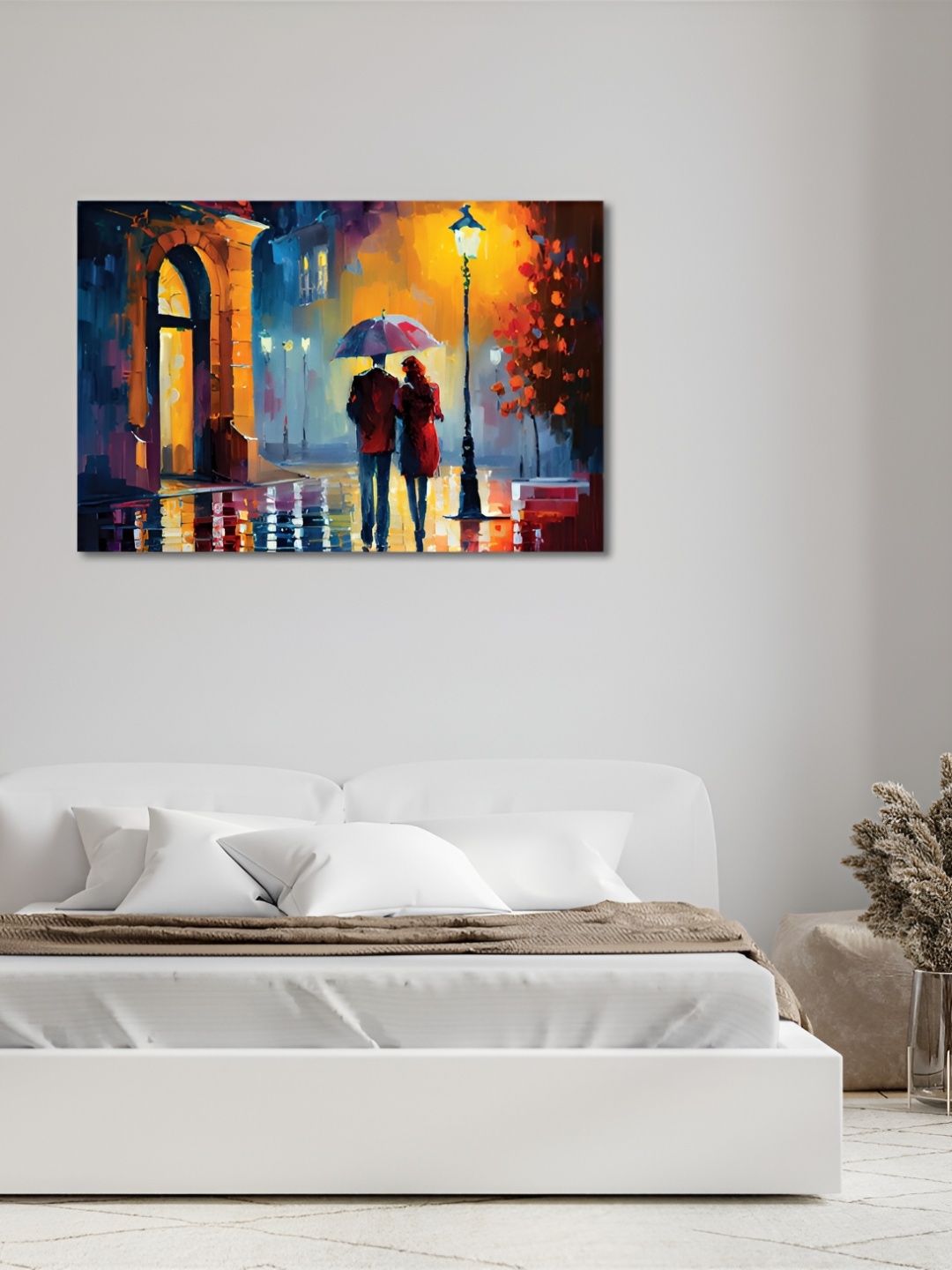 

CVANU Blue & Orange Canvas Painting Wall Art