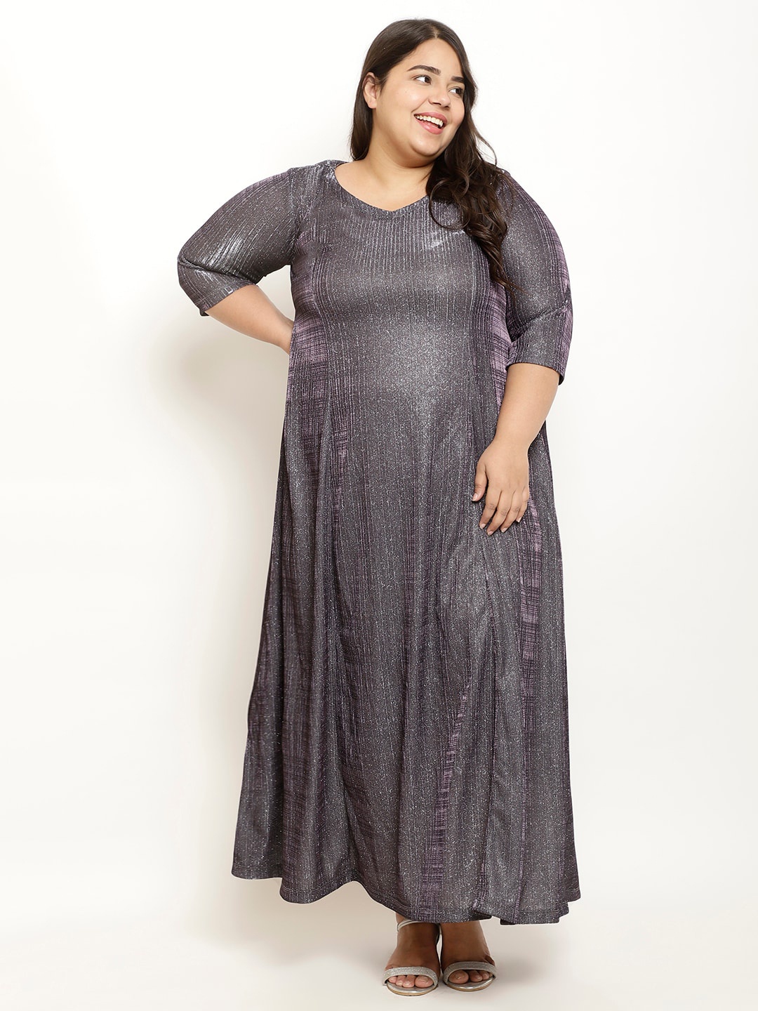

Amydus Purple A-Line Maxi Dress