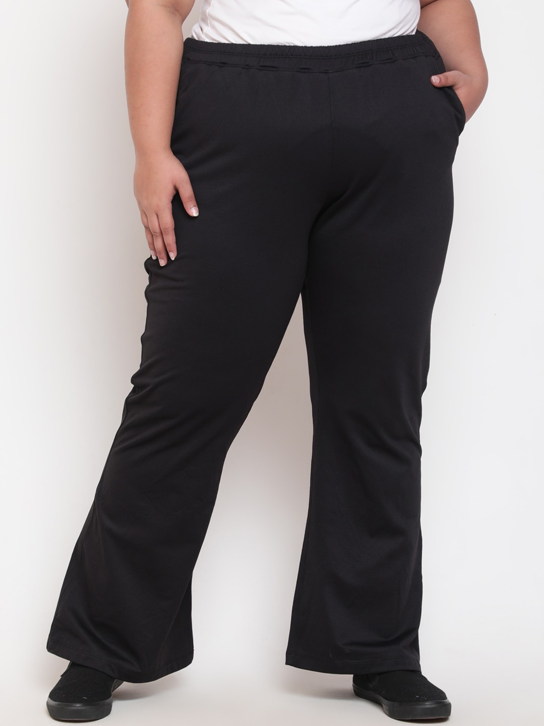 

Amydus Women Plus Size High-Rise Cargos, Black