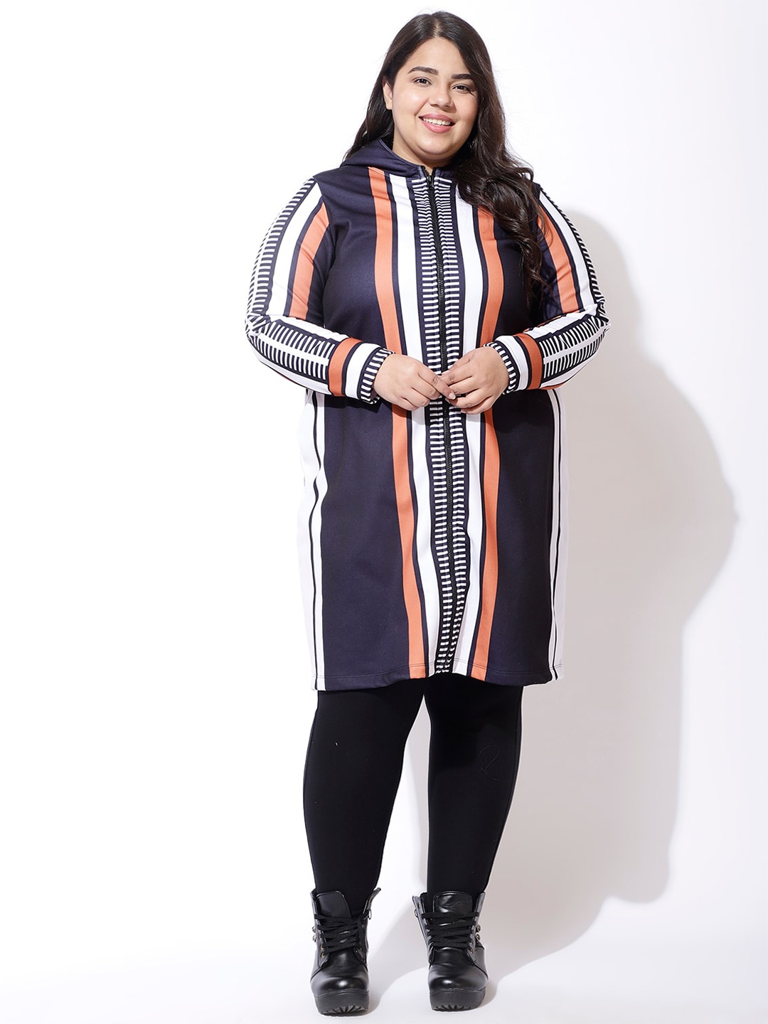 

Amydus Black Print A-Line Midi Dress