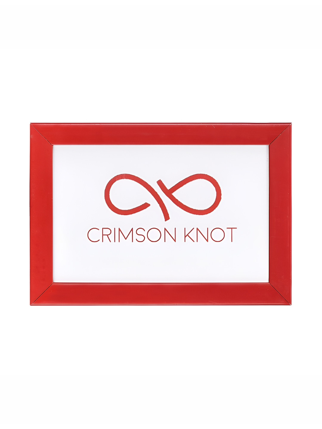 

Crimson Knot Red & White Plastic Table Photo Frame