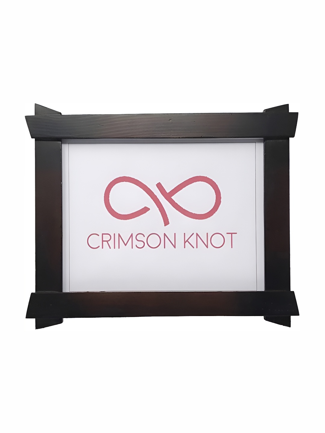 

Crimson Knot Brown & White Wooden Table Photo Frame