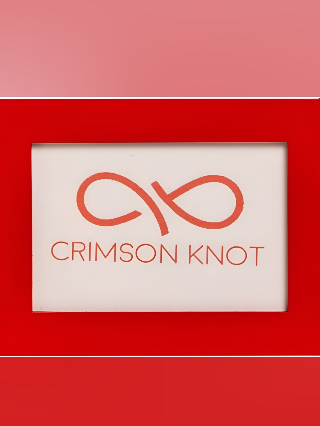 

Crimson Knot Red & White MDF Table Photo Frame
