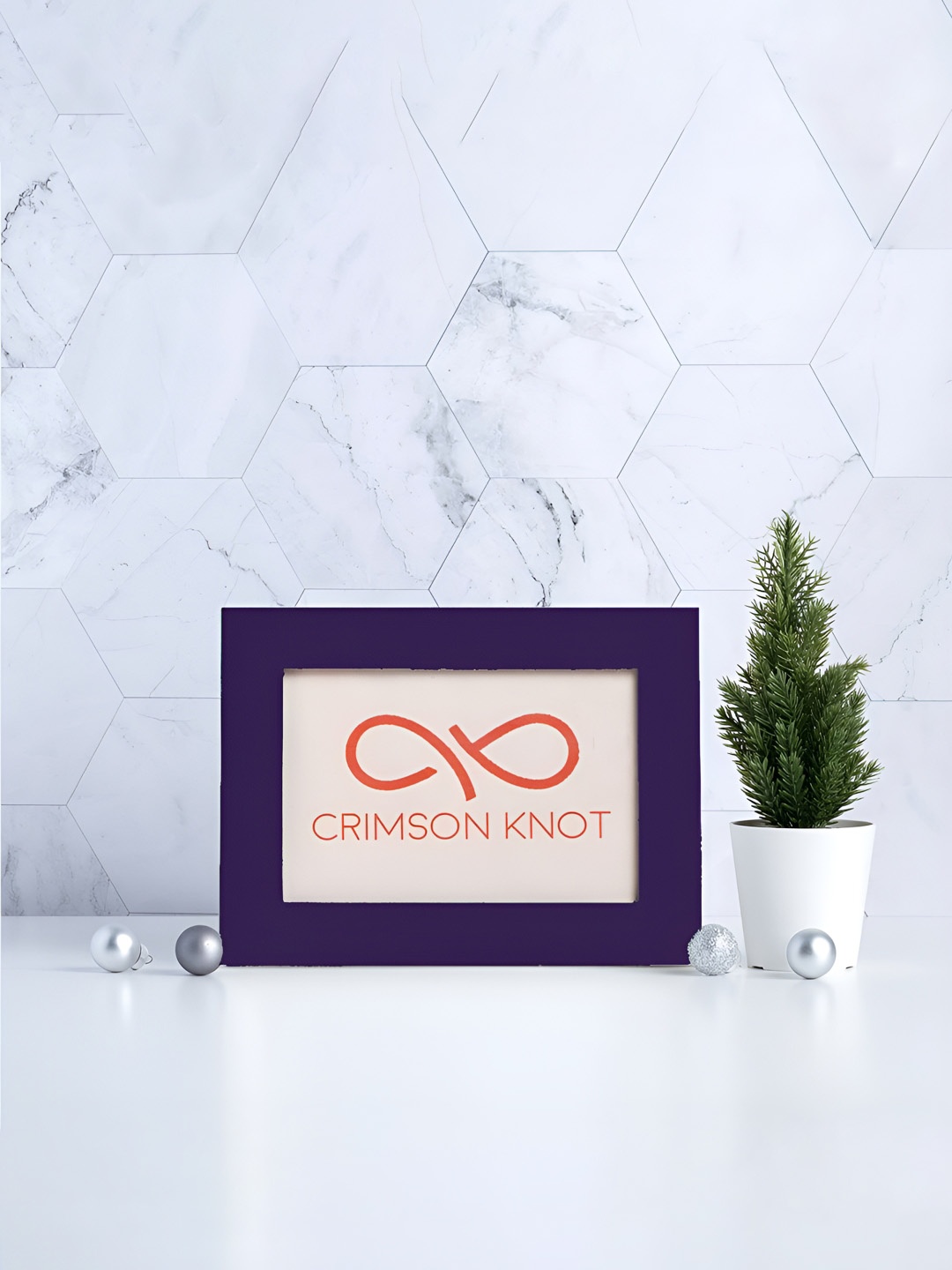 

Crimson Knot Purple & Blue MDF Table Photo Frame