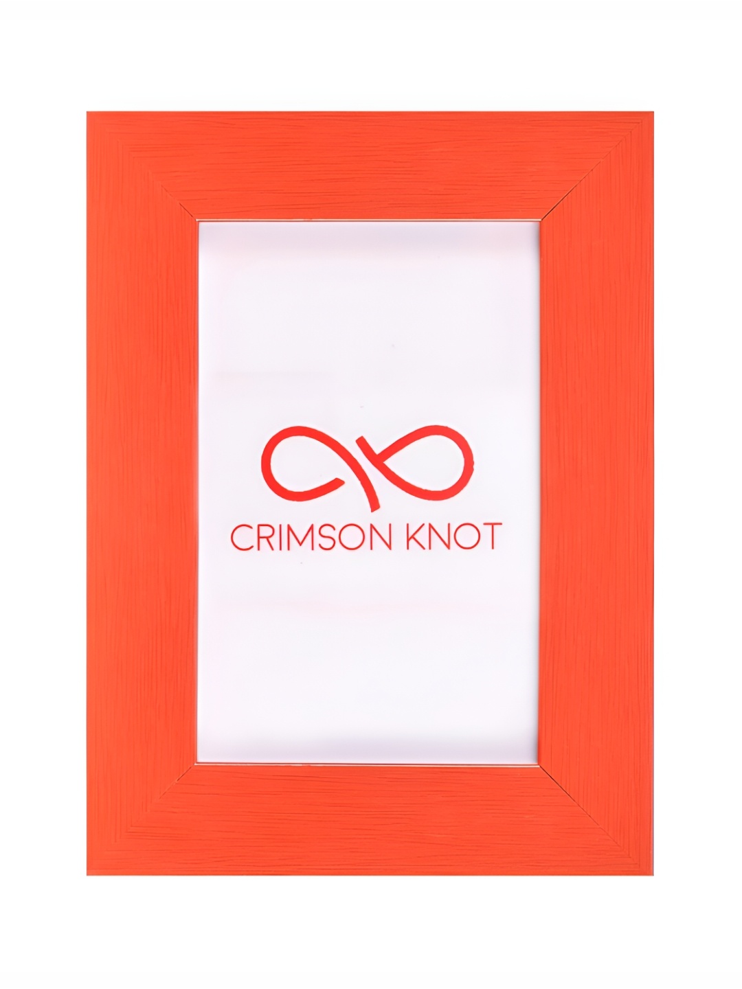 

Crimson Knot Orange & White Plastic Table Photo Frame