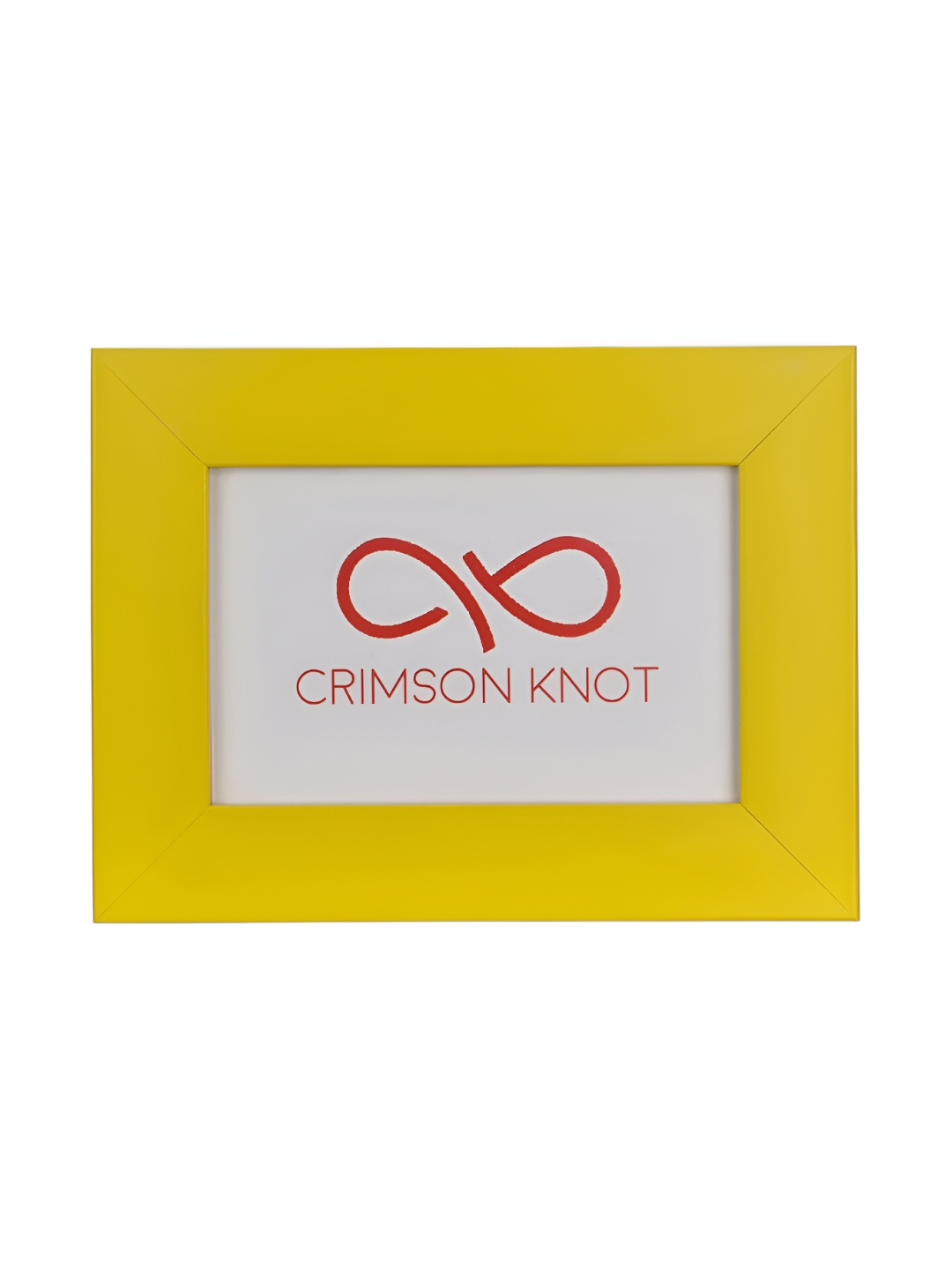 

Crimson Knot Yellow & White Plastic Table Photo Frame