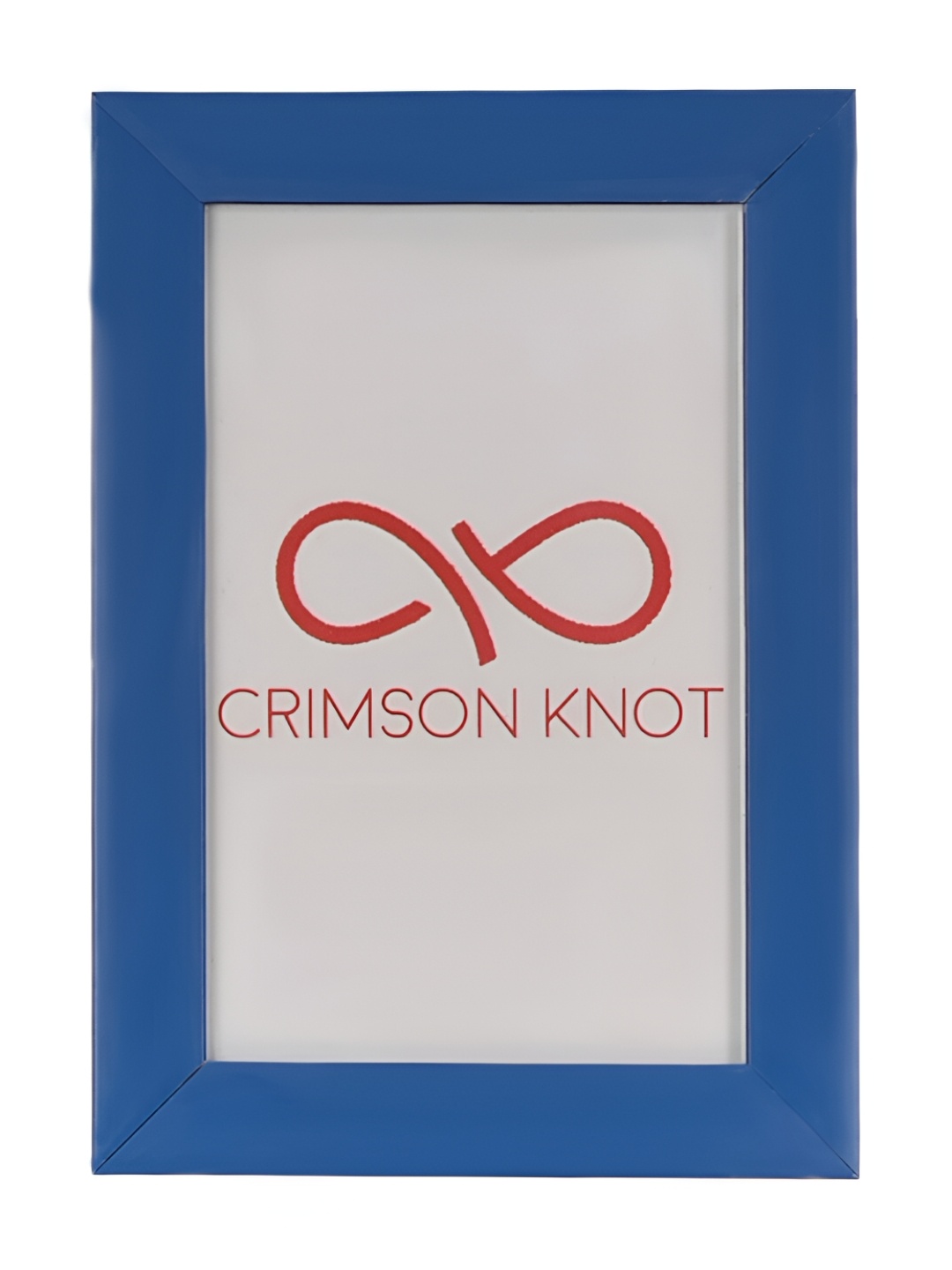 

Crimson Knot Blue & White Plastic Table Photo Frame