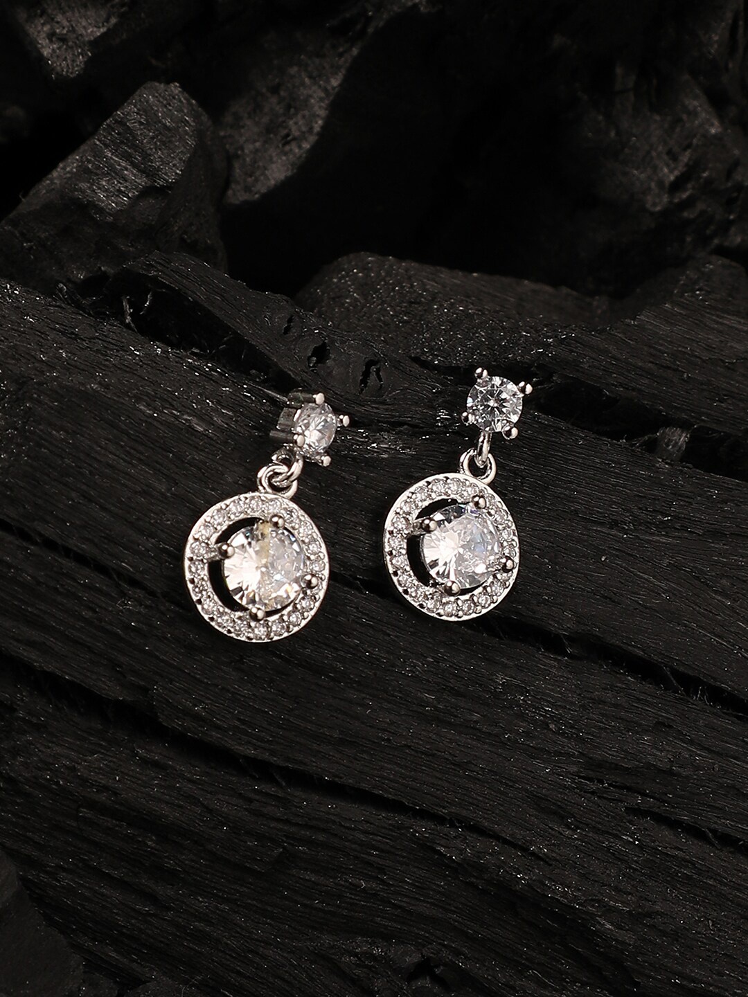 

Anouk Silver-Toned Silver-Plated Drop Earrings