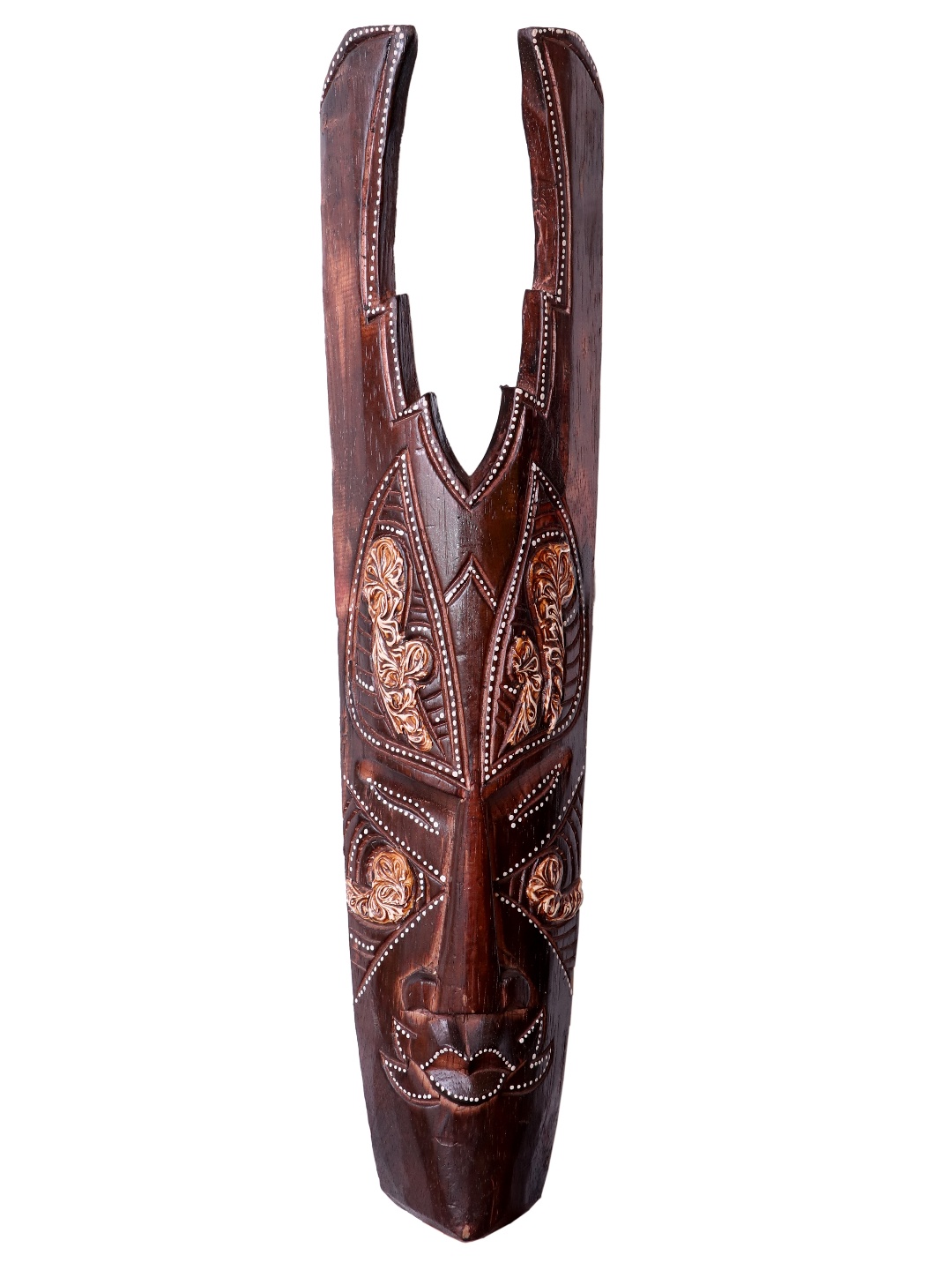 Classical Youth Brown & Beige Patterned Afro Egyptian Wooden Wall Decor Masks