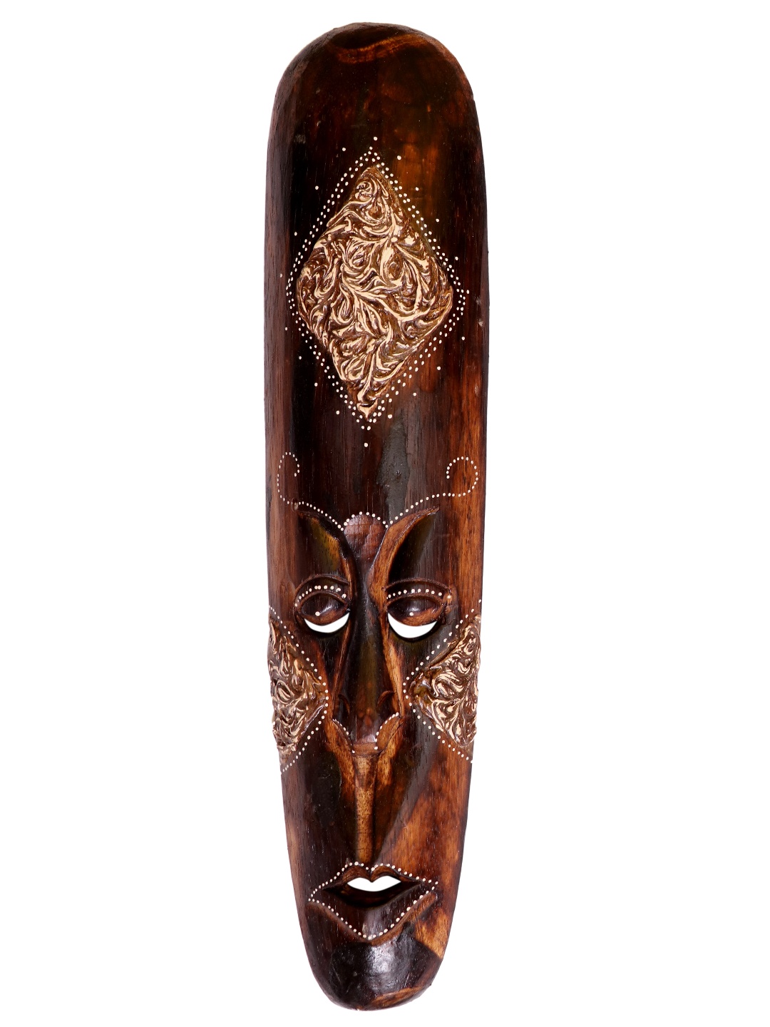 

Classical Youth Brown & Beige Patterned Afro Egyptian Wooden Wall Decor Mask