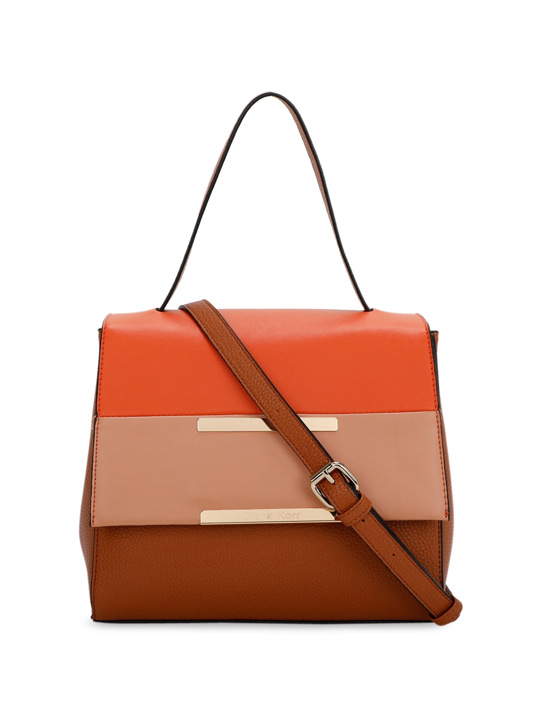 

Diana Korr Colourblocked Sling Bag, Brown