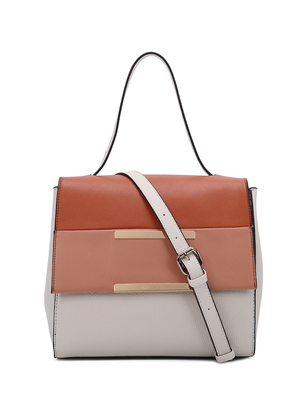 

Diana Korr Colourblocked Sling Bag, Beige