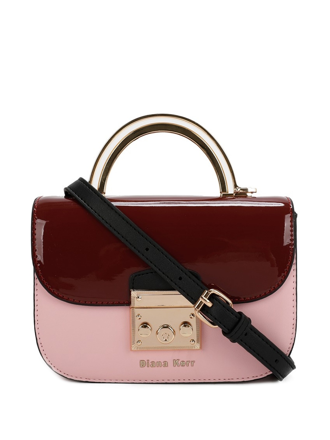 

Diana Korr Colourblocked Sling Bag, Pink