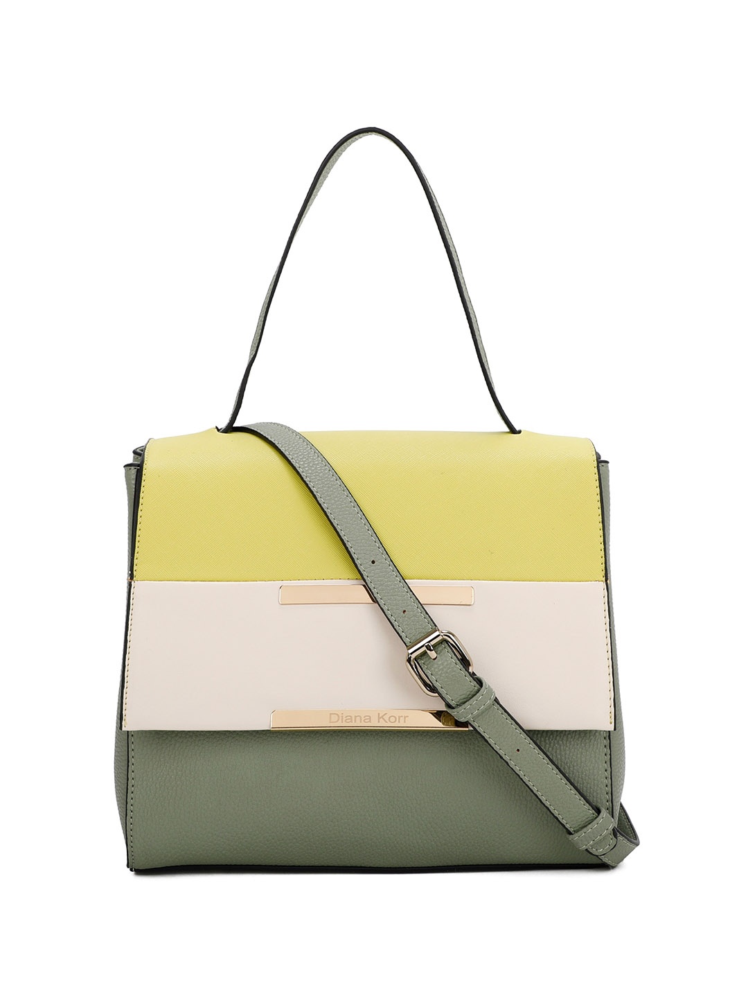 

Diana Korr Colourblocked Sling Bag, Green