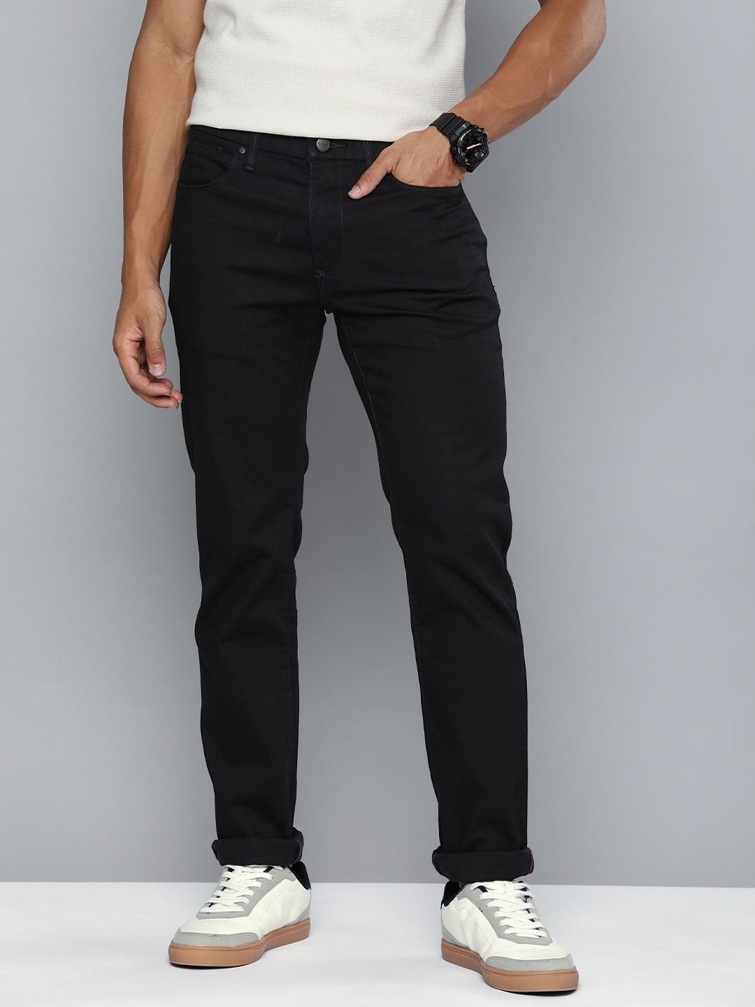 

Levis Men Mid Rise Slim Fit Stretchable Jeans, Black