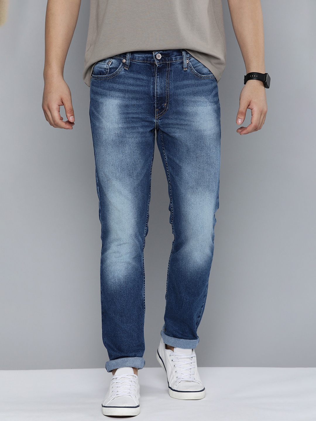 

Levis Men 511 Slim Fit Heavy Fade Stretchable Jeans, Blue