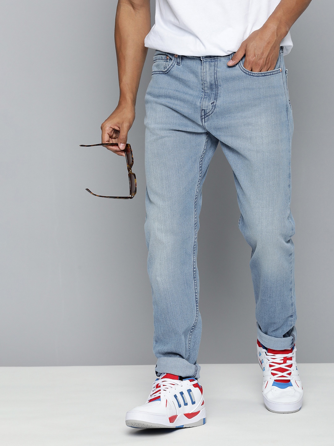 

Levis Men 512 Slim Fit Heavy Fade Stretchable Jeans, Blue