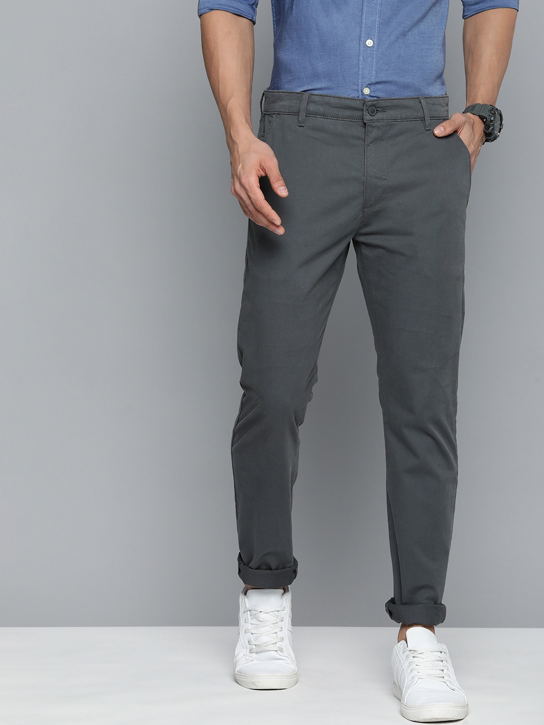 

Levis Men 512 Slim Tapered Fit Low Rise Easy Wash Chinos, Grey