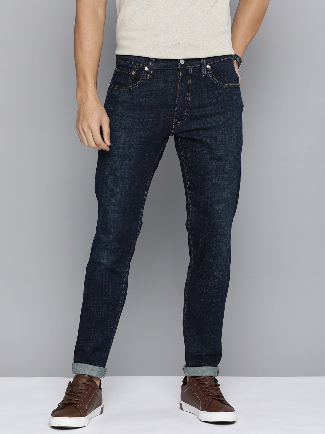 

Levis Men 512 Slim Tapered Fit Stretchable Jeans, Navy blue