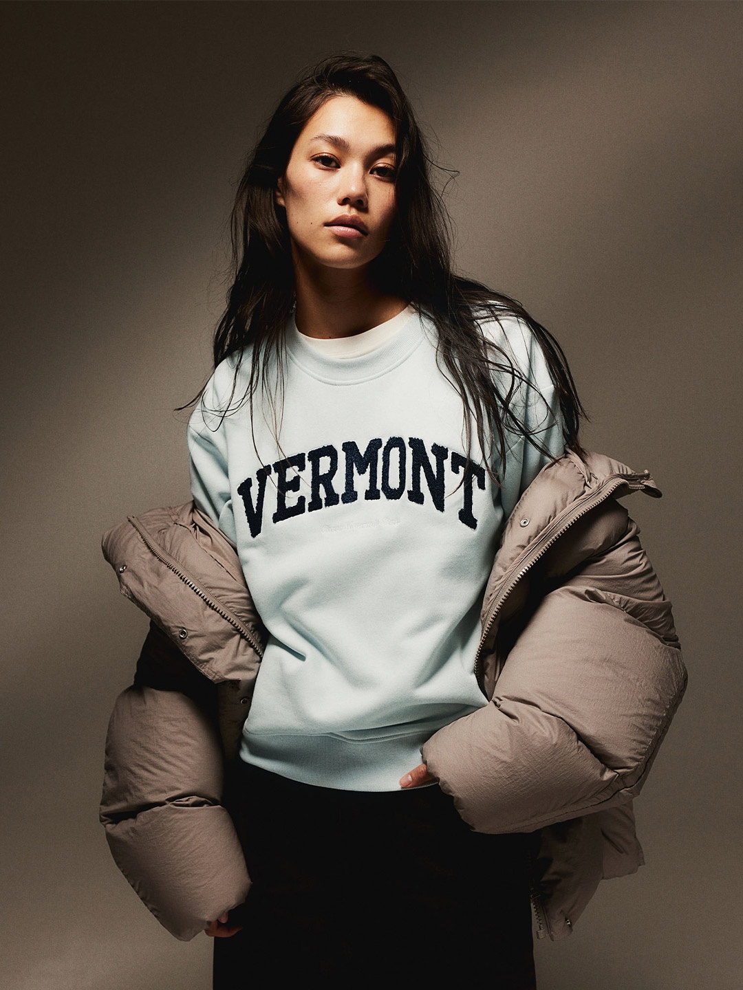 

H&M Crew-Neck Sweatshirt, Turquoise blue