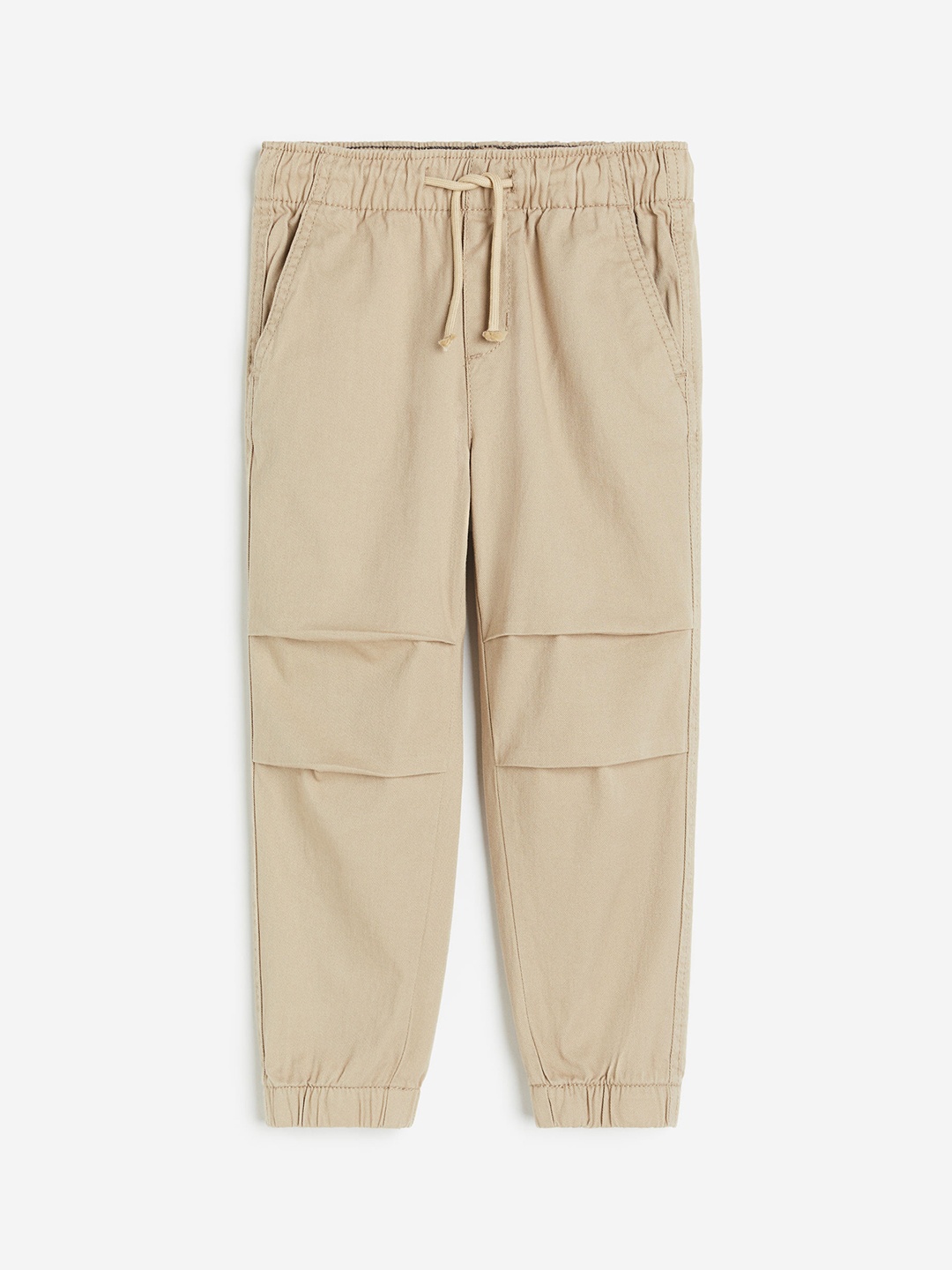 

H&M Boys Pure Cotton Twill Joggers, Beige