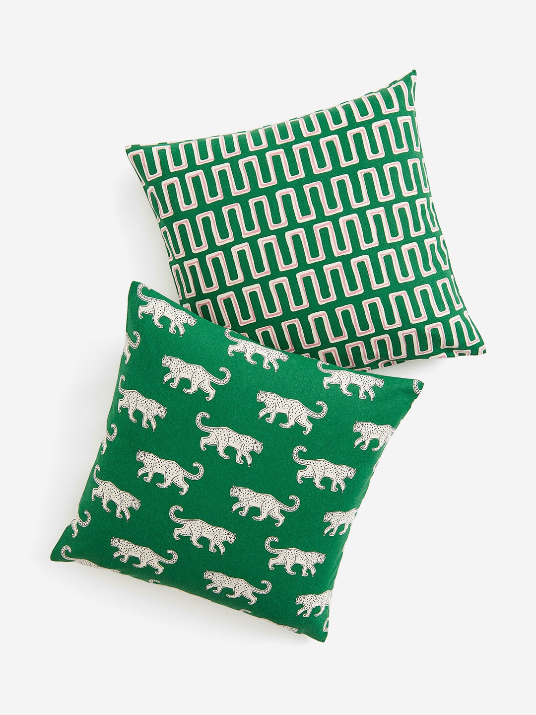 

H&M 2-Pack Cotton Cushion Covers, Green