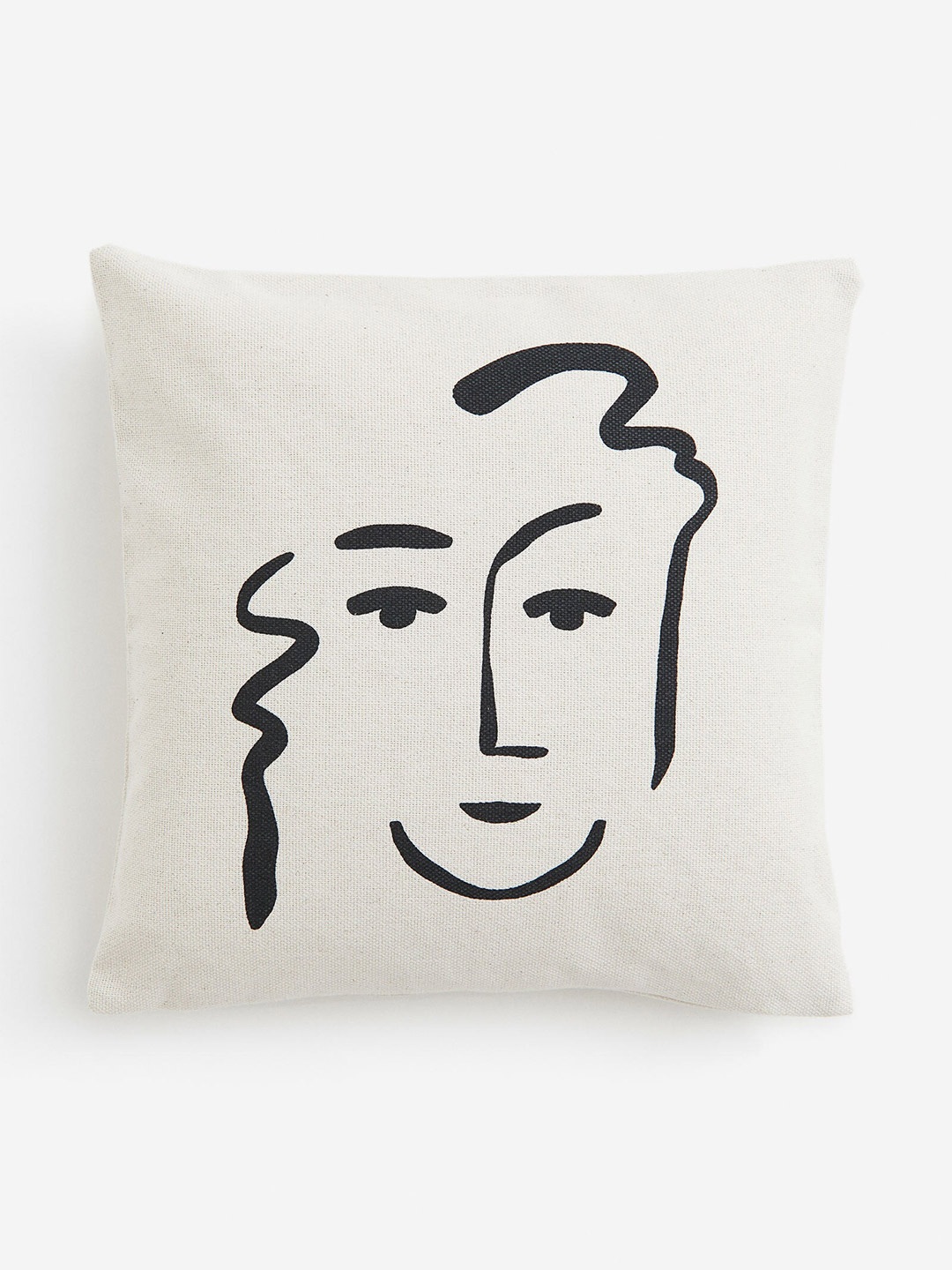 

H&M White Pure Cotton Print-Motif Cushion Cover