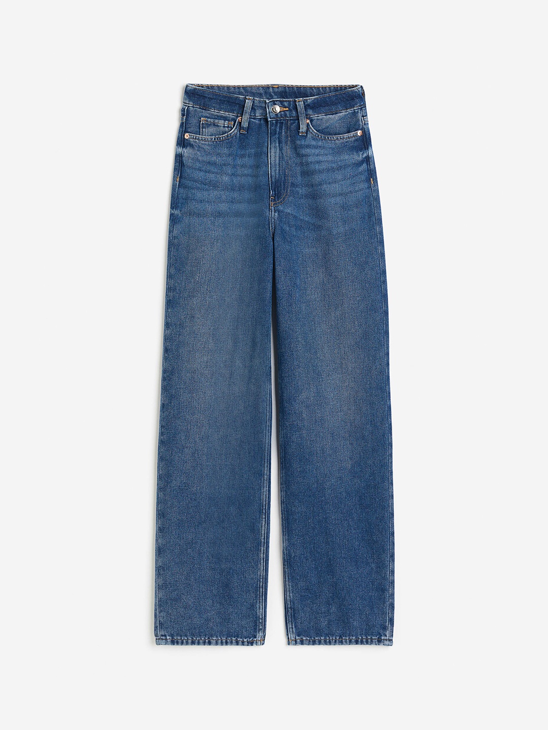 

H&M Women Straight High Jeans, Blue