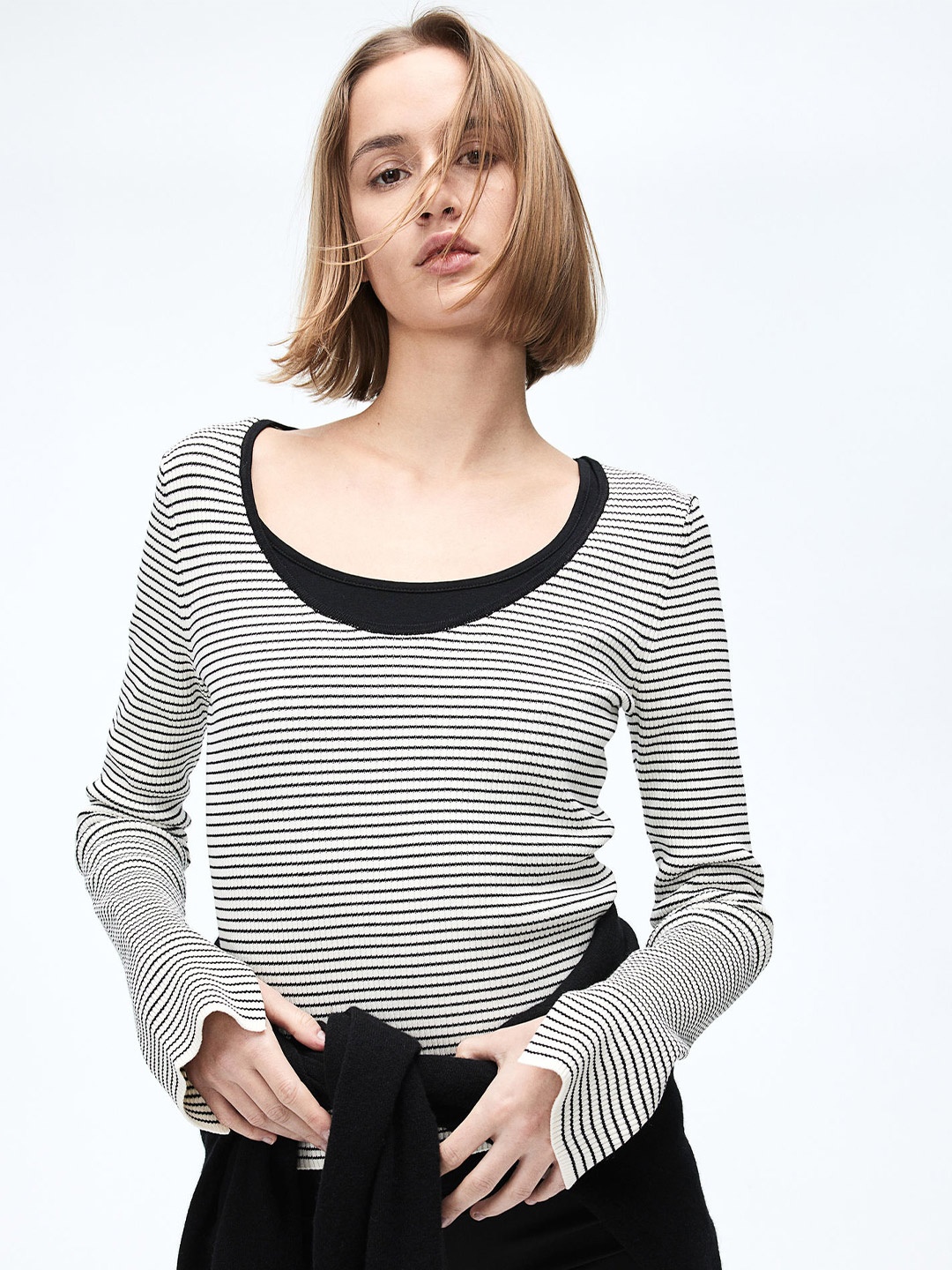 

H&M Rib-Knit Top, White