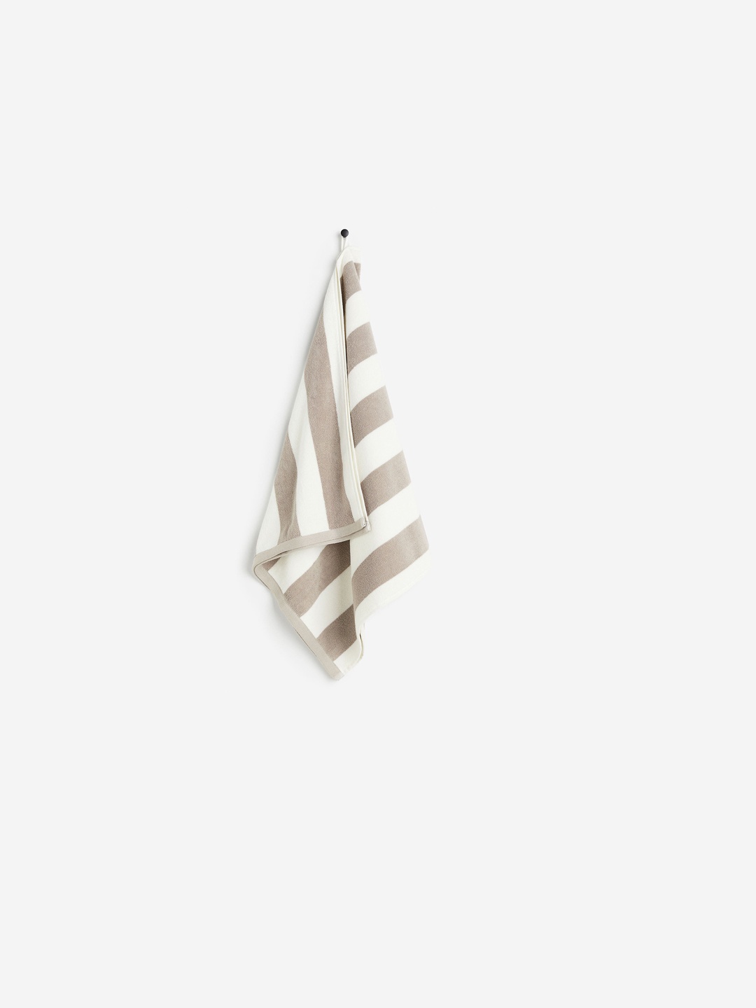 

H&M White & Brown Pure Cotton Bath Towel