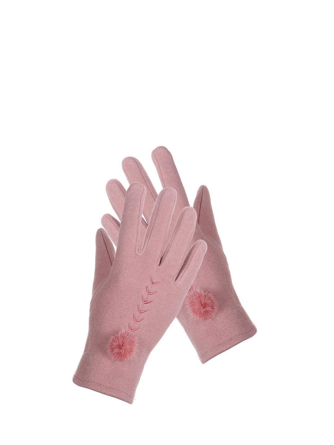 

Alexvyan Women Patterned Touch Screen Wind & Snow Proof Fleece Hand Gloves, Pink