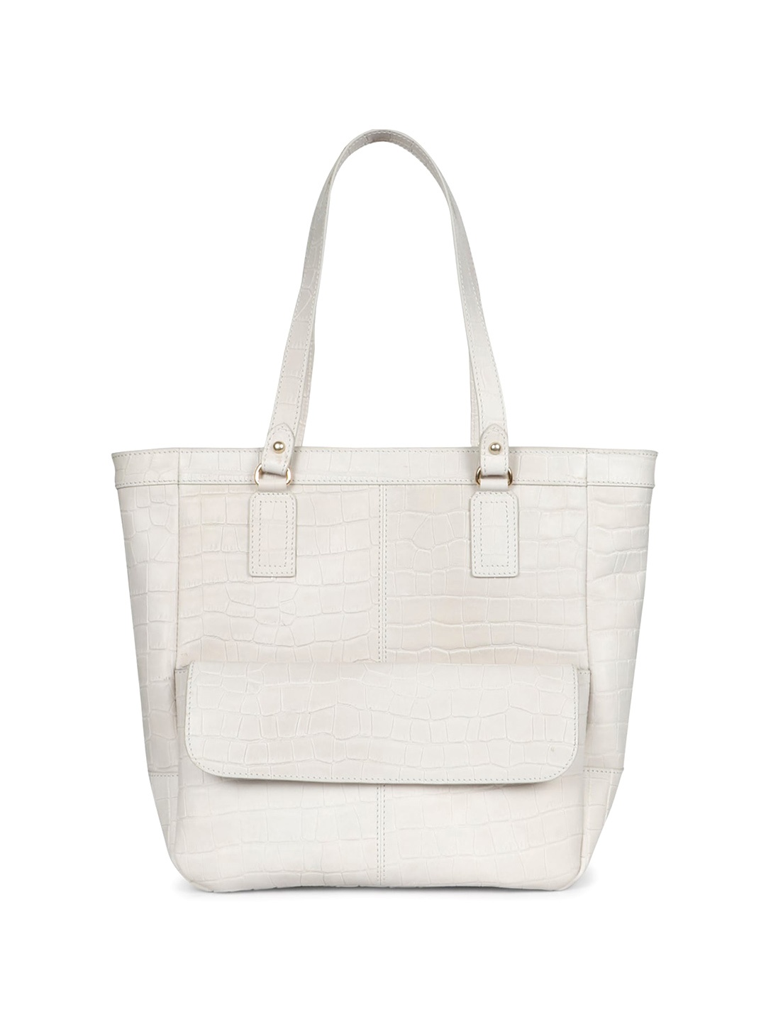 

Favore Textured Leather Handheld Bag, White