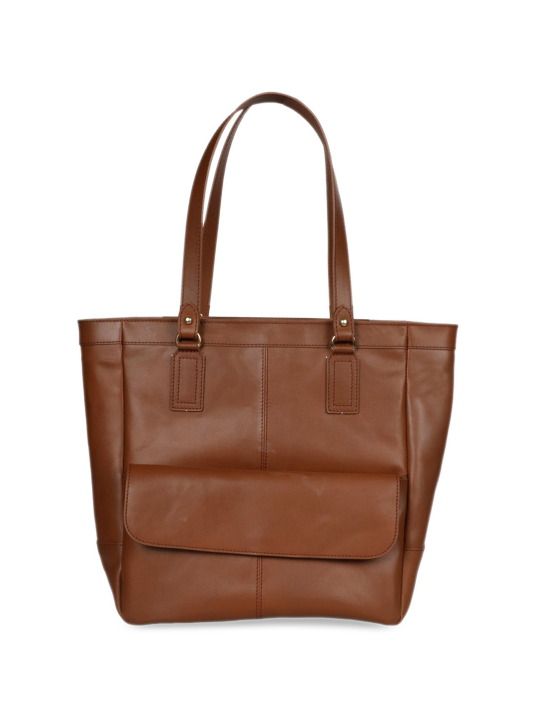 

Favore Structured Leather Handheld Bag, Brown