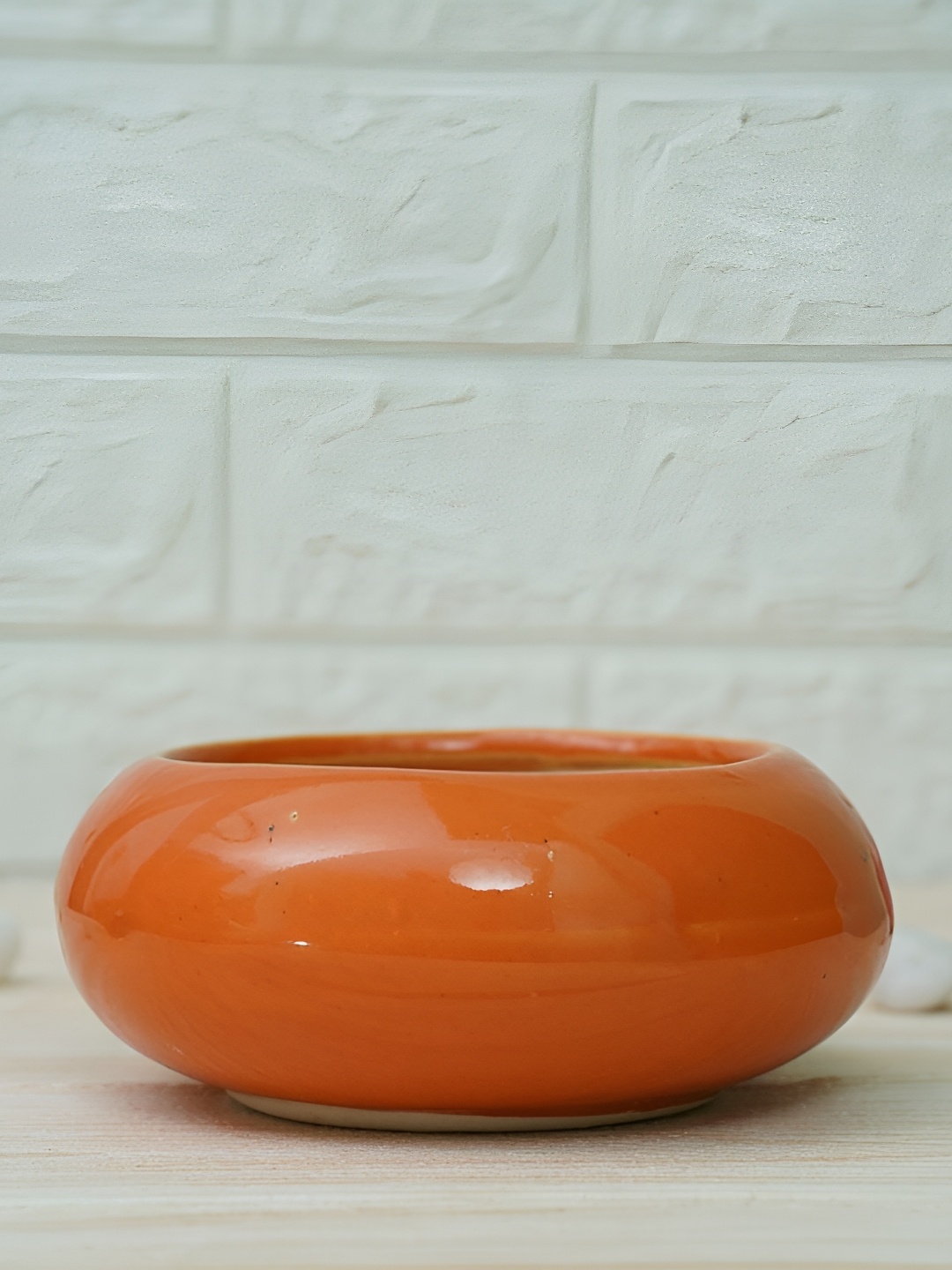 

GOLD DUST Orange Ceramic Ellipse Planter