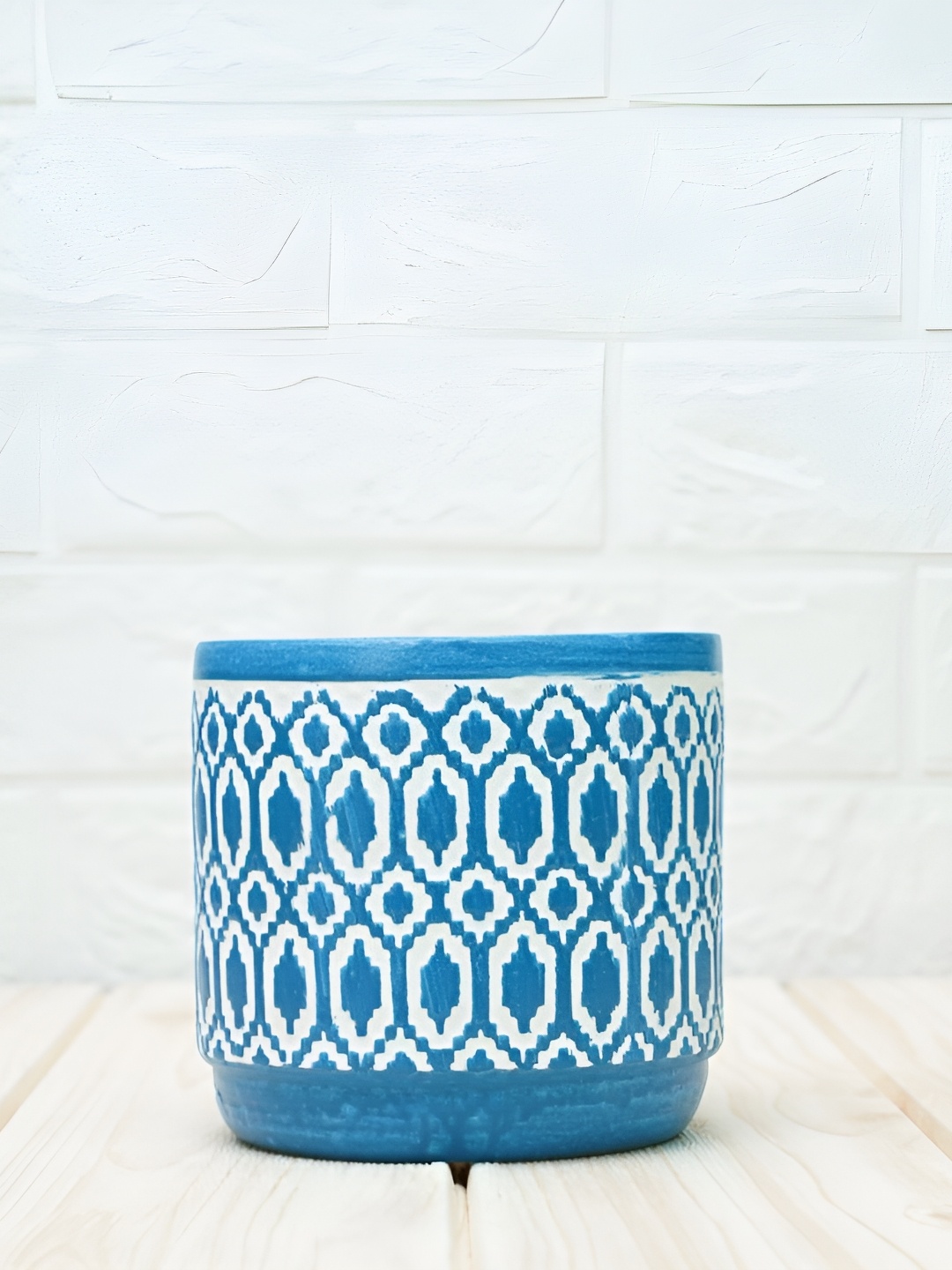 

GOLD DUST Blue Pattern Ceramic Planter