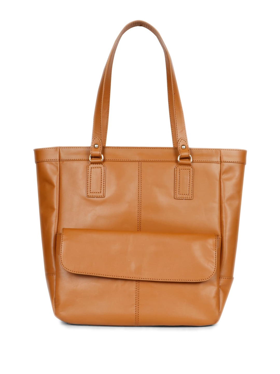 

Favore Structured Leather Handheld Bag, Tan