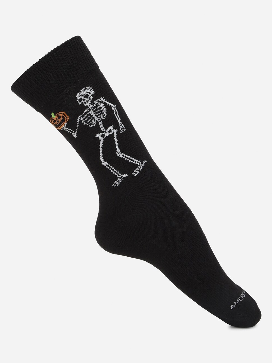 

AMERICAN EAGLE OUTFITTERS Men Halloween Patterned Calf-Length Socks, Black