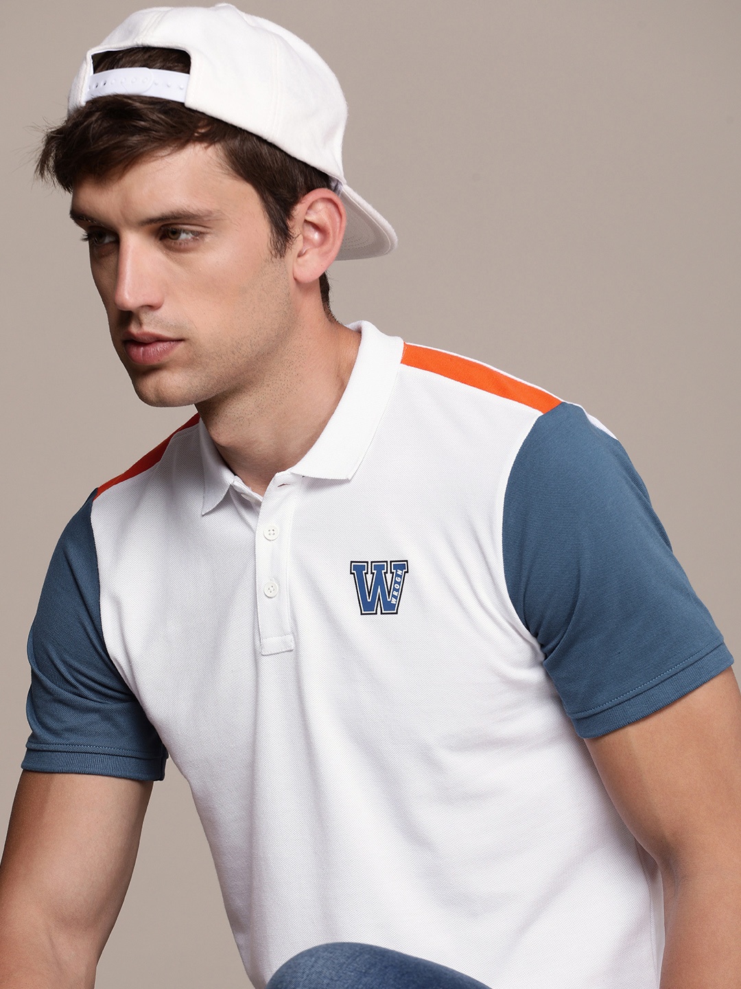 

WROGN Solid Polo Collar Slim Fit T-shirt, White