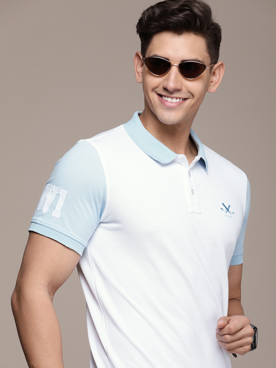 

WROGN Solid Polo Collar Slim Fit Casual T-shirt, White