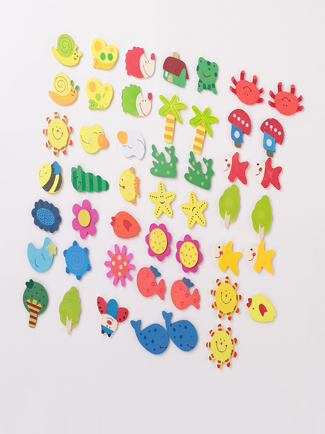 

Kuber Industries Red & Yellow 48 Pieces Fish Shape Decorative Fridge Magnets