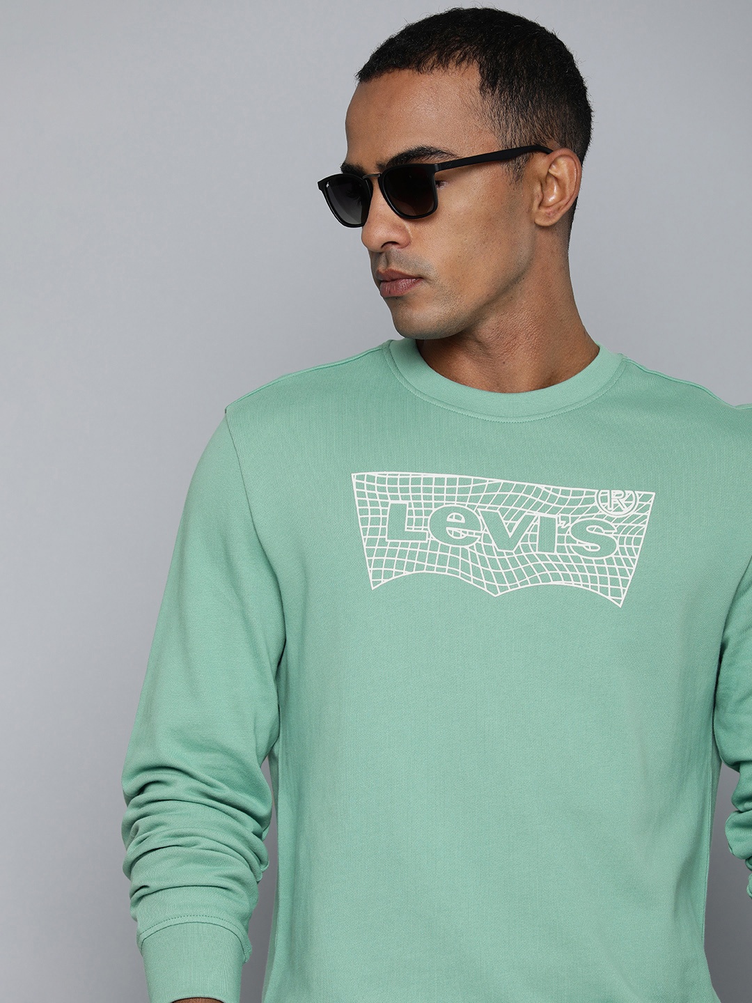 

Levis Pure Cotton Brand Logo Printed Sweatshirt, Green
