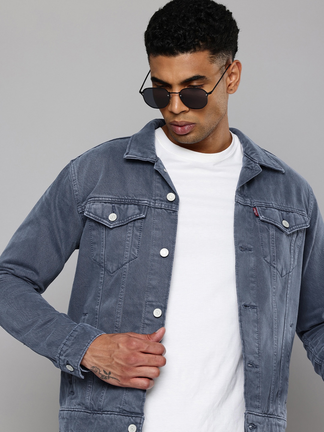 

Levis Pure Cotton Denim Truckers Jacket, Blue