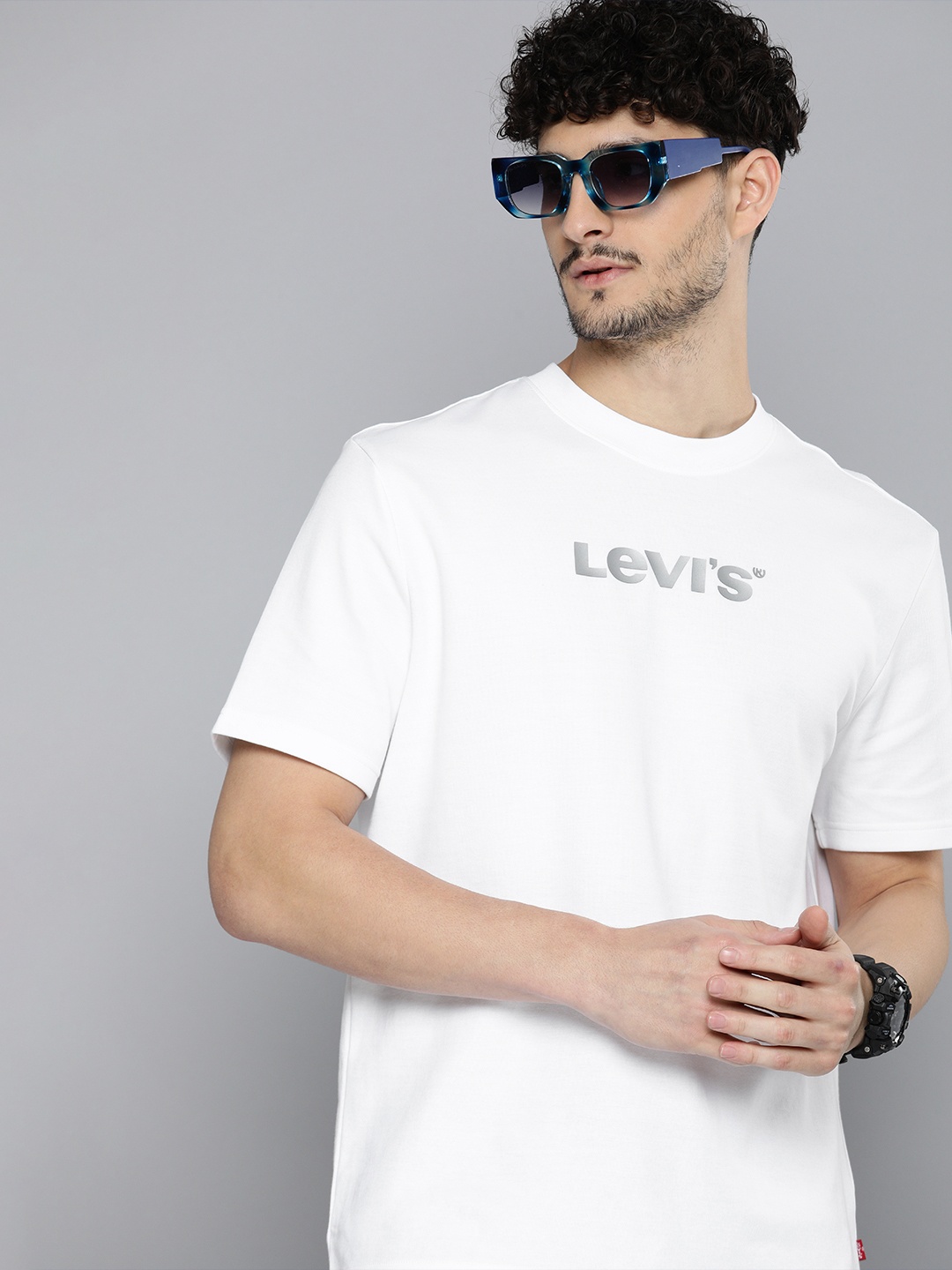 

Levis Round Neck Brand Logo Printed T-shirt, White