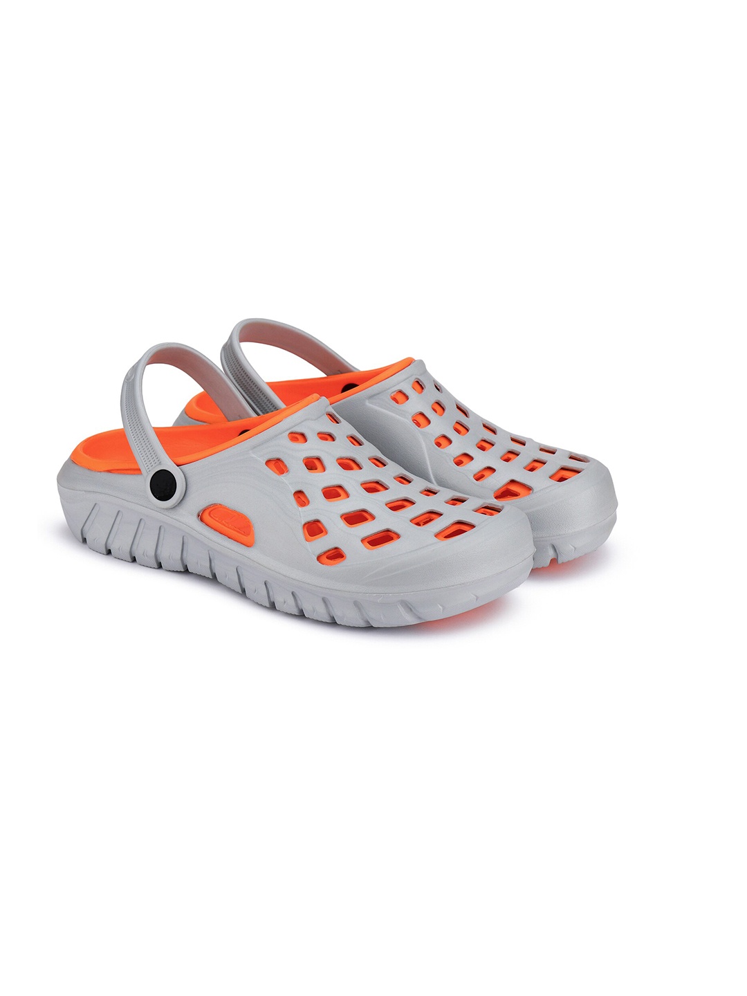 

BERSACHE Men Colourblocked Lightweight Rubber Clogs, Grey