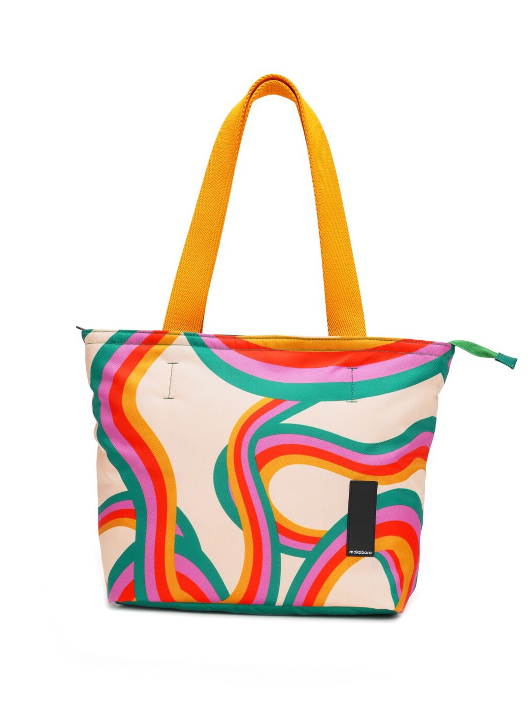 

MOKOBARA Graphic Printed Shopper Tote Bag, Off white