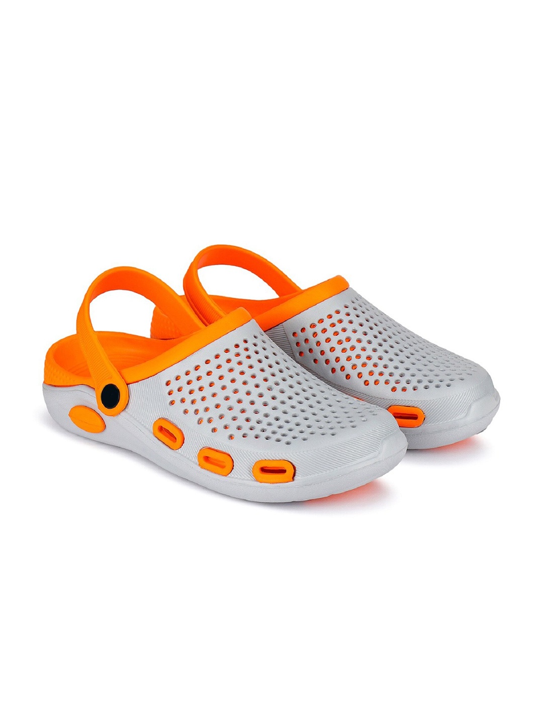 

BERSACHE Men Colourblocked Lightweight Clogs, Grey