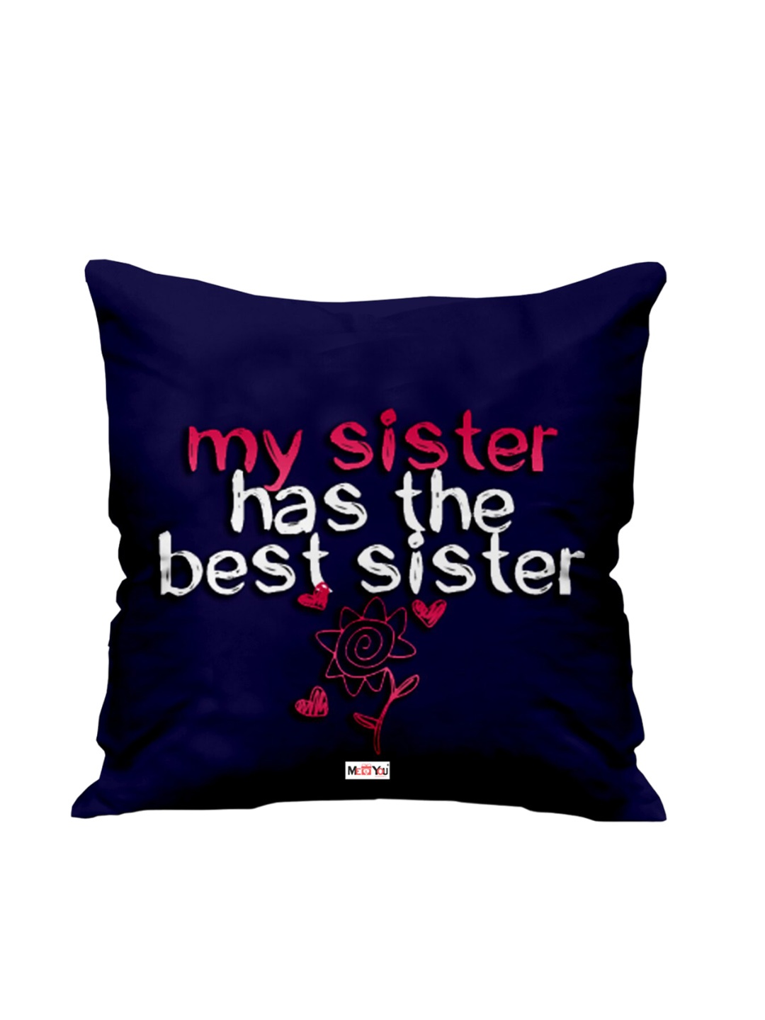 

ME & YOU Blue & White Printed Square Pre-Filled Cushion