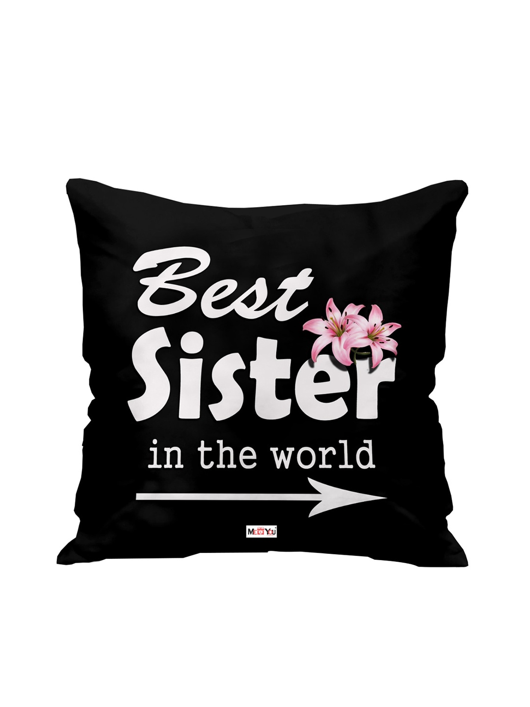 

ME & YOU Black & White Printed Fibre Filled Square Cushion